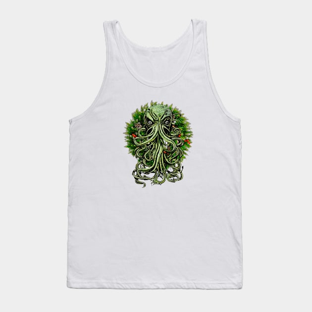 Cthulhu Christmas Wreath! Tank Top by Atomic City Art